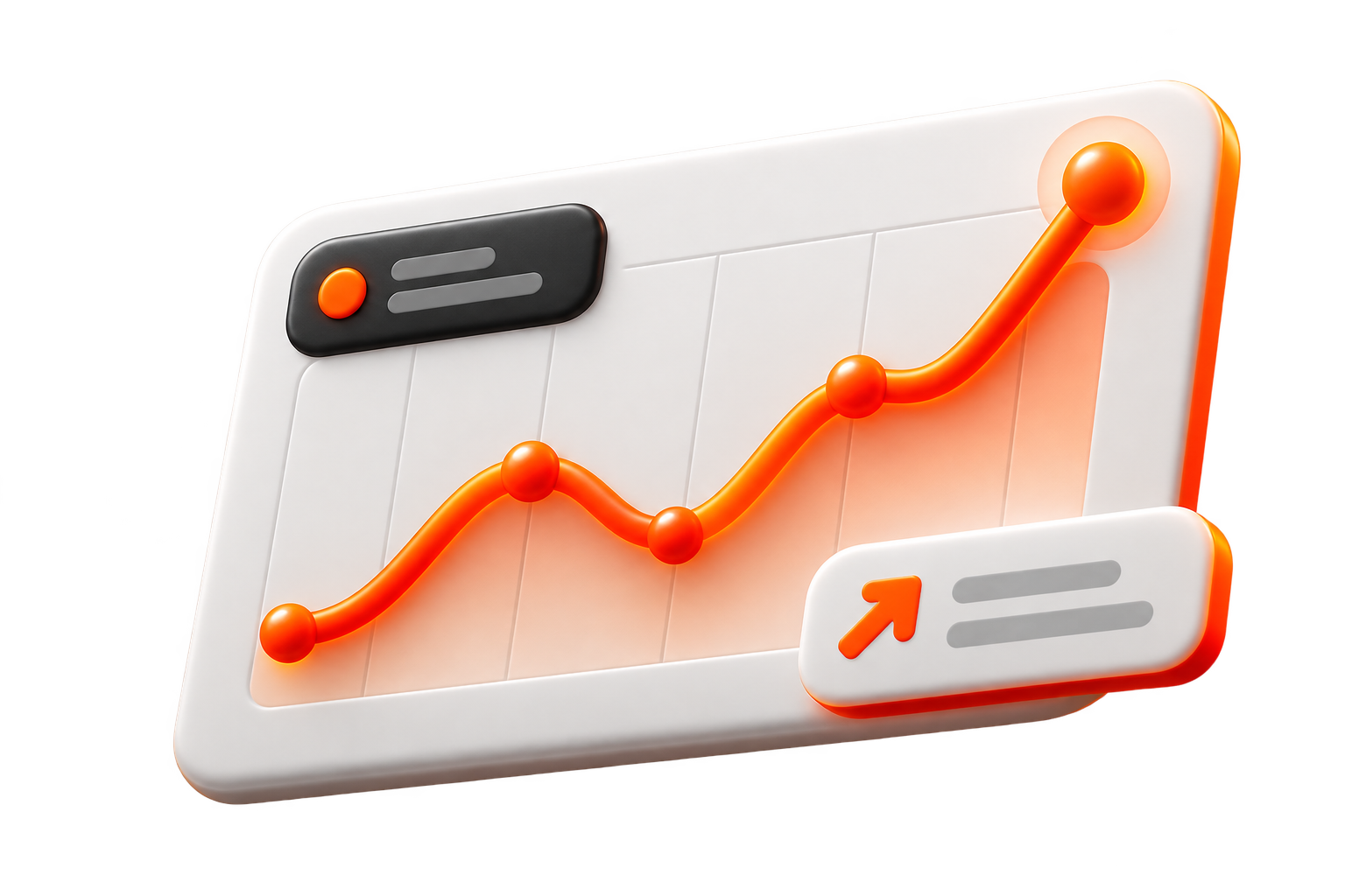 3D Growth Line Graph
